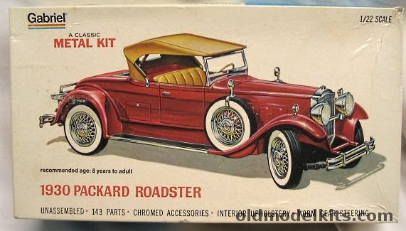 Gabriel 1/22 1930 Packard Model 740 Custom Roadster, 4860 plastic model kit